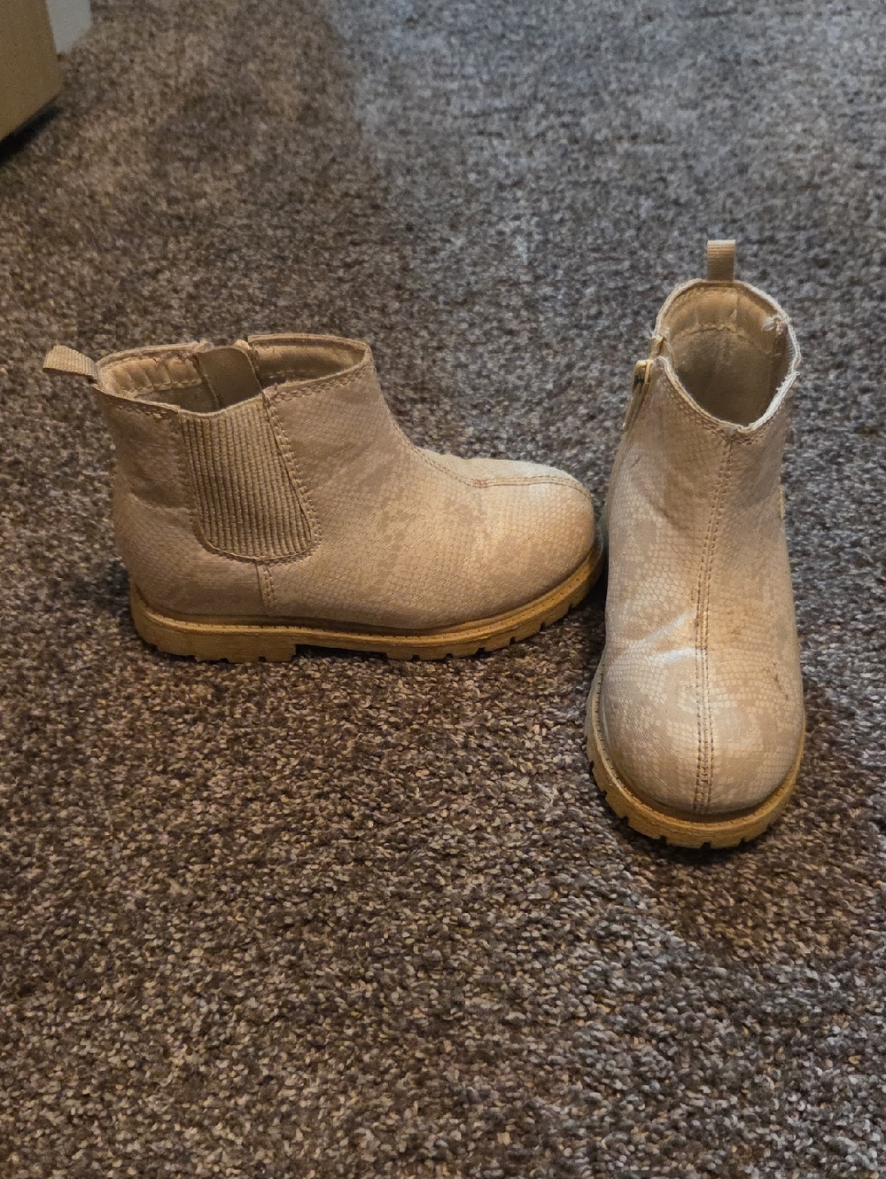 Carter's Beige/Tan Chelsea Ankle Boots for Kids